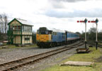 31 235 and stock being shunted at Dereham