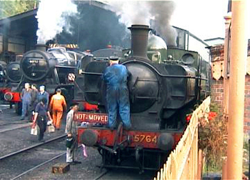 Loco's being prepared for their days work Fri. 20th Sept. 2002